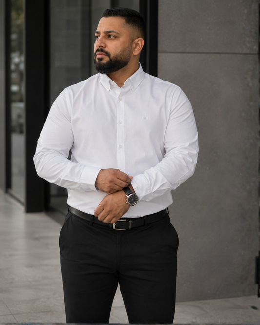 BS : Formal Shirt 2 - Plus Size - White