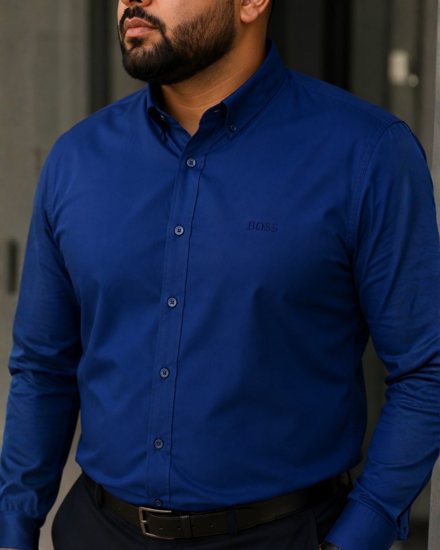 BS : Formal Shirt 2 - Plus Size - Navy