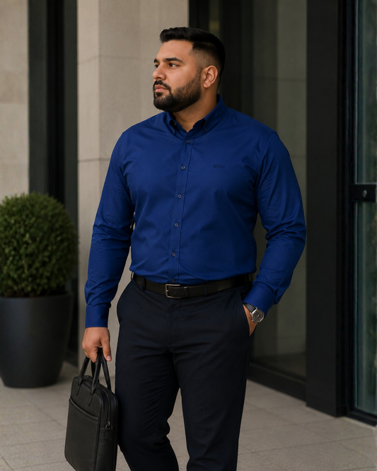 BS : Formal Shirt 2 - Plus Size - Navy
