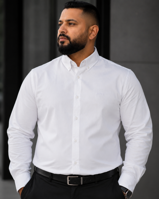 BS : Formal Shirt 1 - Plus Size - White
