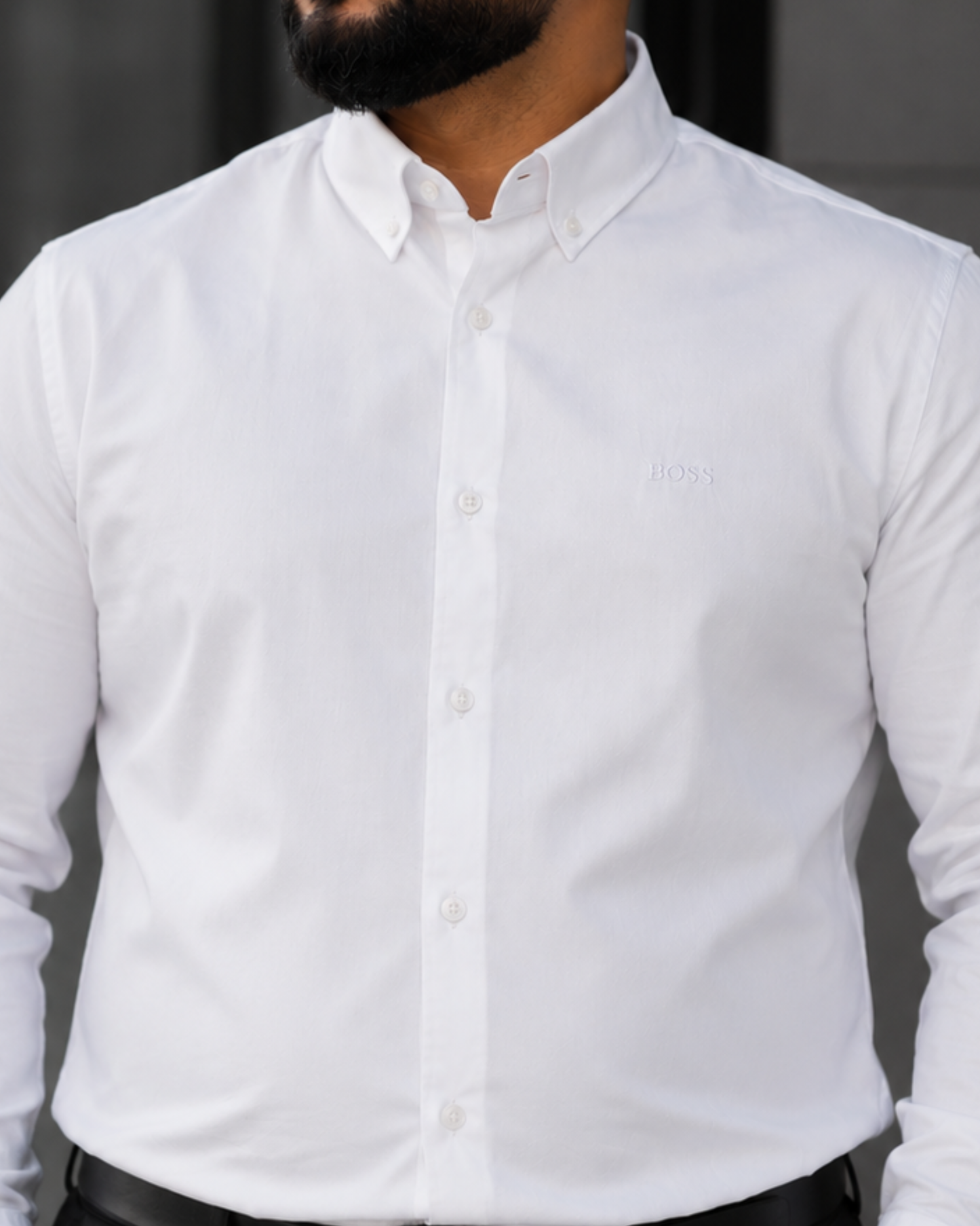 BS : Formal Shirt 1 - Plus Size - White
